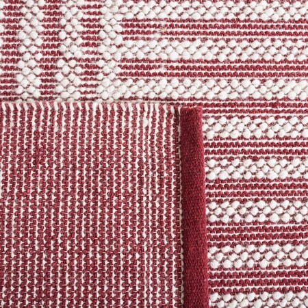 Safavieh 6 x 6 ft. Natura Hand Woven Square Area Rug Ivory & Red NAT227Q-6SQ